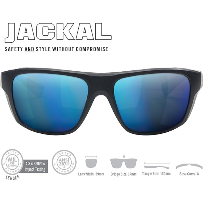 Окуляри балістичні Vortex Jackal Blue/Smoke (EJA-BLS-BL)