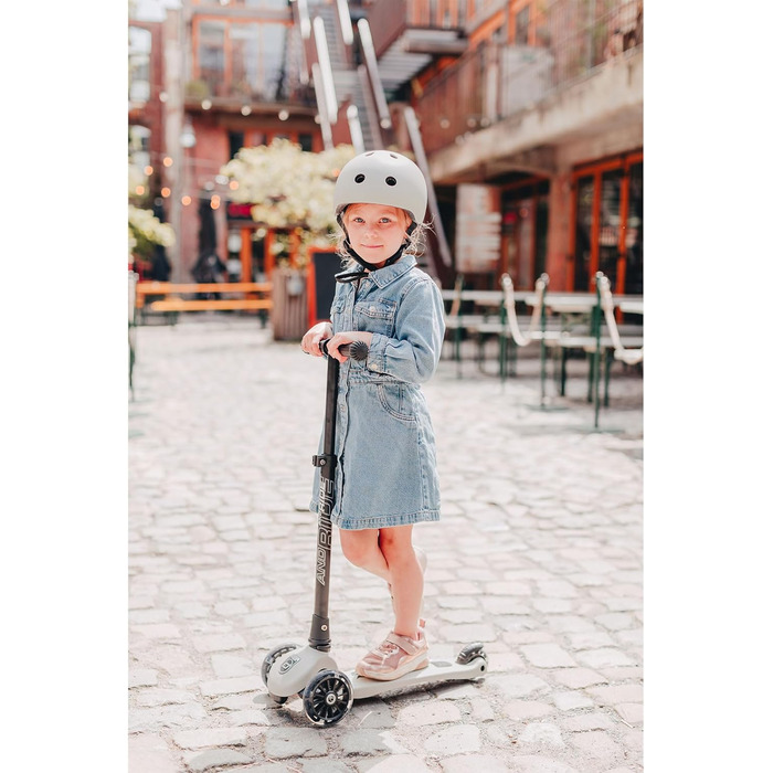 Самокат Scoot & Ride Highwaykick 3 LED самокат пластиковий/метал Еш, розміри приблизно 55 см х 15 см х 24 см, 96344 сірий