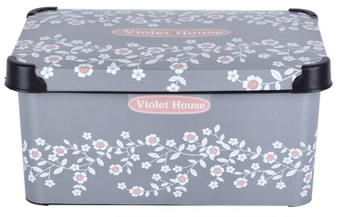 Контейнер Violet House 0647 Decor Antracite Flowers 10 л (6822859)