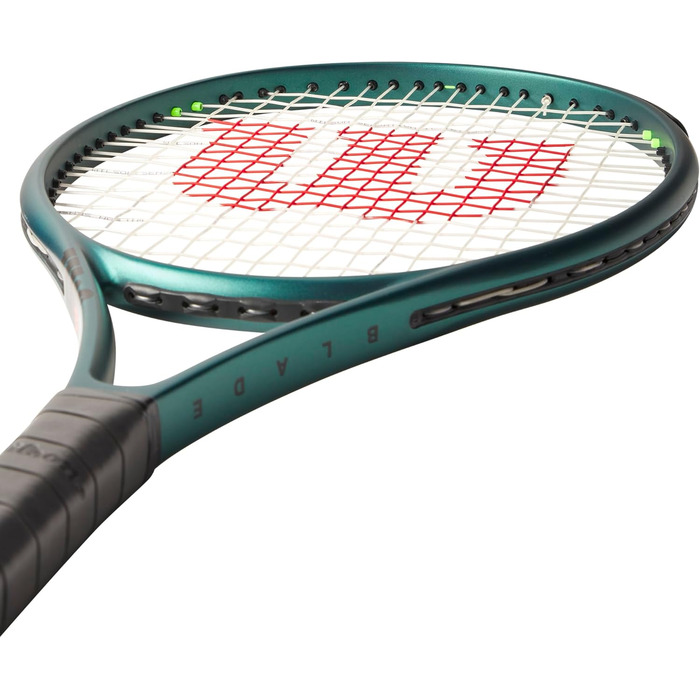 Тенісна ракетка Wilson Blade 26 V9, зелена, зі струнами, 255 г, L, 26 дюймів