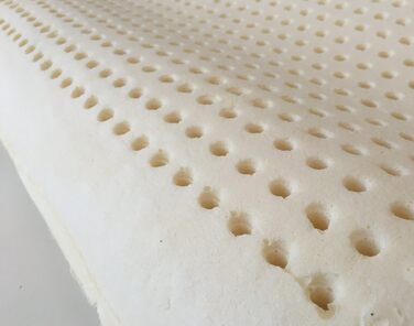 Подушка з натурального латексу, модель з подвійною хвилею - Перфорована латексна подушка, ультрадихаюча, природний та здоровий відпочинок - максимальний комфорт, ергономічна, антибактеріальна - 100 зроблено в Італії