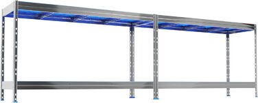 Харчова полиця з 4 пластиковими полицями, висота 180 см (180x148x50)