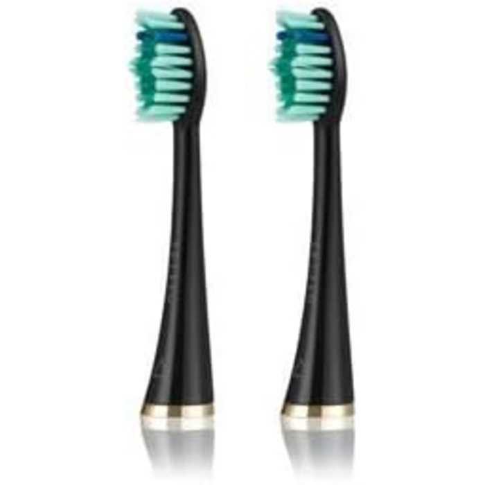 И Чорні зубні щітки проти нальоту SEYSSO Gold Сумісні з зубними щітками SEYSSO Sonic Рекомендовано для зубної щітки SEYSSO Gold Anti-Plaque Black, 2 шт.