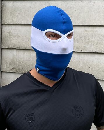 Балаклава PGWEAR у синьо-білу смужку Маска-балаклава-шапка Ультрас Хулігани