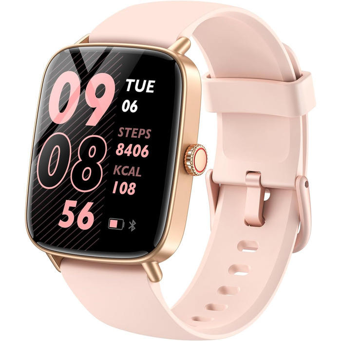 Жіночий смарт-годинник Gydom з функцією телефону 1,85 дюйма HD 2 браслети фітнес-годинник фітнес-трекер серцевого ритму/SpO2/сон/IP68 водонепроникний спортивний годинник крокомір для Android iOS рожевий 1,85 рожевий
