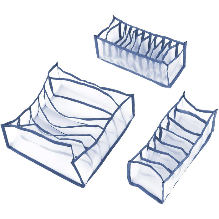 Складана коробка для зберігання білизни, органайзер для бюстгальтерів, роздільник для шкарпеток, чудовий комплект для шафи, легка, практична, для домашнього зберігання (сіра)