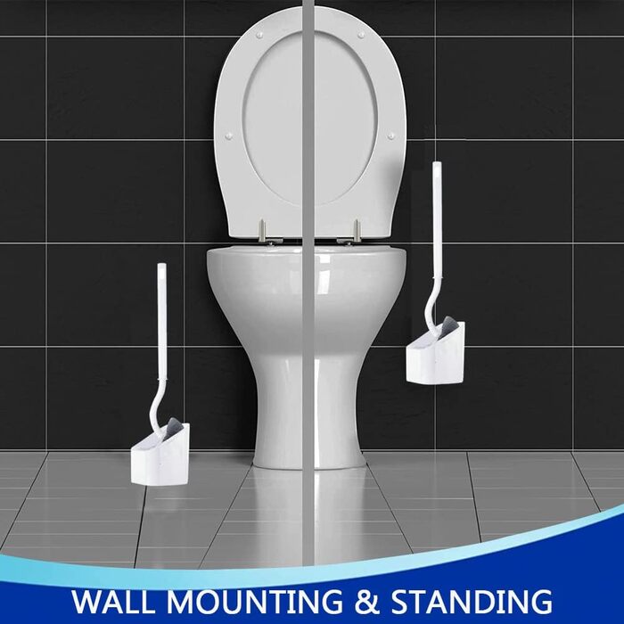 Набори щіток для унітазу, щітка для унітазу з контейнером, щітка для унітазу з очищувачем обідка, щітка для унітазу вигнута, з дов
