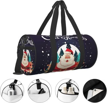 Яскрава спортивна сумка з новорічним дизайном, дорожня сумка для чоловіків та жінок, великий спортивний мішок