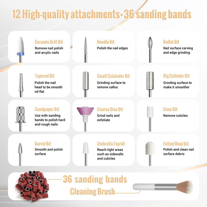 Набір для манікюру Denabuty (12-в-1)