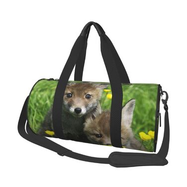 Спортивна сумка-мішок для подорожей, з весняним принтом тварин, чорна, універсальний розмір, дорожня сумка