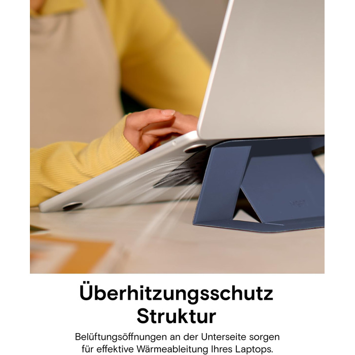 Підставка для ноутбука MOFT, складана підставка для ноутбуків та макбуків з 2 регульованими кутами нахилу, покращує поставу, сумісна з MacBook Air, MacBook Pro 11-16, самоклеюча - Затуманені бухти