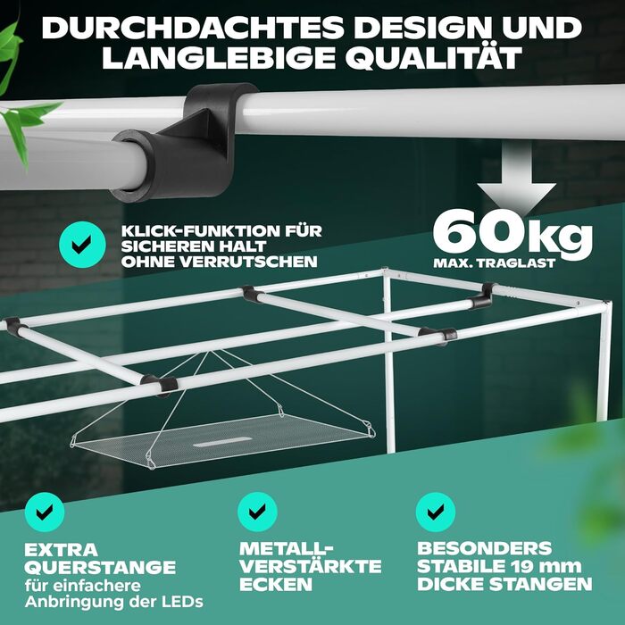 Для вирощування кімнатних рослин, світло та водонепроникний намет для вирощування, 120x60x180