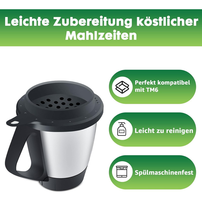 Сито Sptzle Сумісне з аксесуарами Thermomix Tm6, насадка Sptzle для Vorwerk Аксесуари Thermomix з силіконовим скребком, сито Sptzle для кухонного комбайна Швидко підготовлений прес Spaetzle Spaetzle