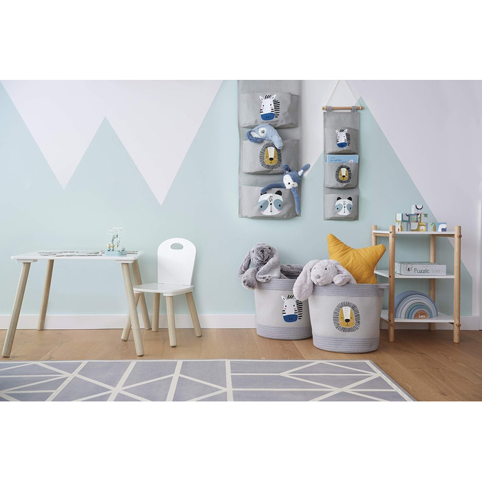 Дитячий комплект сидіння Zeller Scandi, 3-предметний, дерево, стіл 55x55x43,5 см, стілець 28x28x50 см, 13501