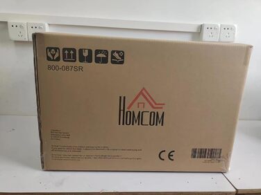 Міні-піч HOMCOM 32 л 1600 Вт електрична міні-піч з піддоном для шлаку Металева нержавіюча сталь Скло Срібло 52.2 x 38.1 x 33.5 см