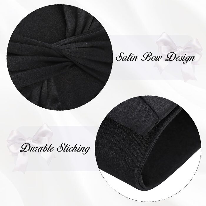 Чорний атласний клатч для вечірнього вбрання з бантом та плісе для наречених