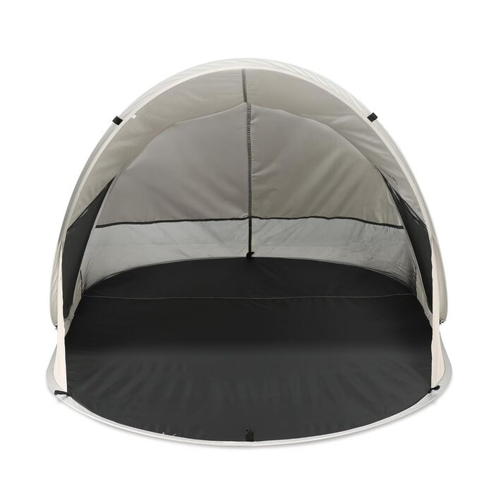 Великий розкладний пляжний намет Deryan встановлення за 1 секунду, захист від ультрафіолету 50 та вітронепроникний, легкий та складний пісочний 205 x 128 x 95 см, кремовий