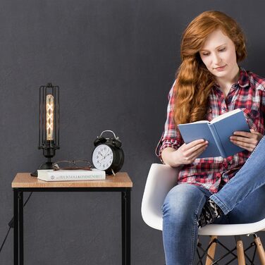 Набір з 2 журнальних столиків Relaxdays, штабелювані, промисловий дизайн, столи, що вкладаються, 2 розмірів, квадратні, металеві, світло-коричневі/чорні