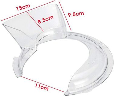 Захист від бризок із заливним жолобом для блендера KitchenAid на 4.5 або 5 кварт, захисний глечик 5KN1PS для змішувача Кришка чаші для розливу Нахилена головка 4.5-5QT для KitchenAid