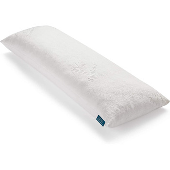 Подушка для сну на боці LUCID з подрібненого пінного матеріалу з ефектом пам&39яті подушка для тіла ідеально підходить для вагітних надзвичайно м&39який чохол з бамбукового віскози, білий, (1 упаковка)