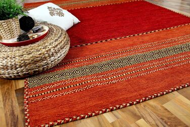 Натуральний килим Бавовна Килим Червоний Помаранчевий в 6 розмірах 70х140 см