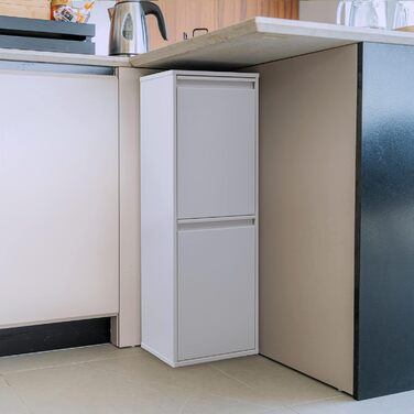 Сталева система розділення відходів 2 відділення для кухонних відходів 2 відділення для сміття 2х17л (34л) Знімний внутрішній конт