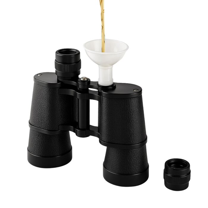 Термос у стилі бінокля на 500 мл алкоголю 2 окремі камери для 2 різних лікерів, веселого подарунка, фестивального запасу, запасу алкоголю, чоловічого подарунка, пляшки для стадіону