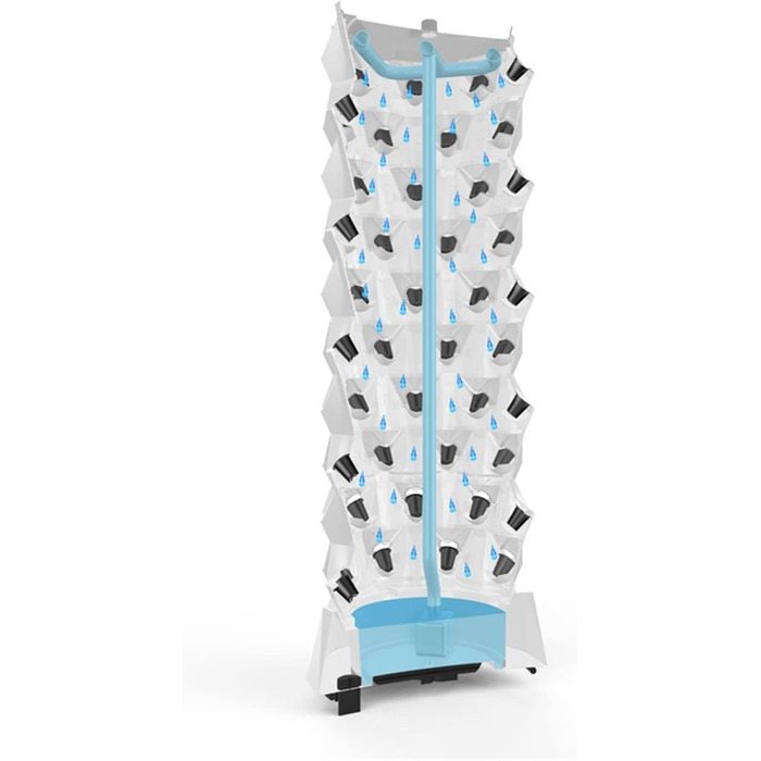 Гідропонний сад, система гідропоніки для вирощування аеропоніки. Плантатор для вирощування ананаса. Башта для внутрішнього саду. Пластикова теплиця. Безґрунтова посадка, спостерігайте за ростом рослин (10-шаровий план 80).