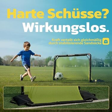 Футбольні ворота для саду, для дітей та дорослих, комплект із 2 предметів складані та стійкі навіть після сильних ударів з сумкою для перенесення ідея подарунка для хлопчиків та дівчаток