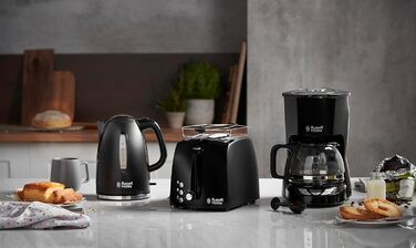Чайник Russell Hobbs 1,7 л, 2400 Вт, синє світлодіодне підсвічування Textures (функція швидкого закипання, знімний фільтр від наки