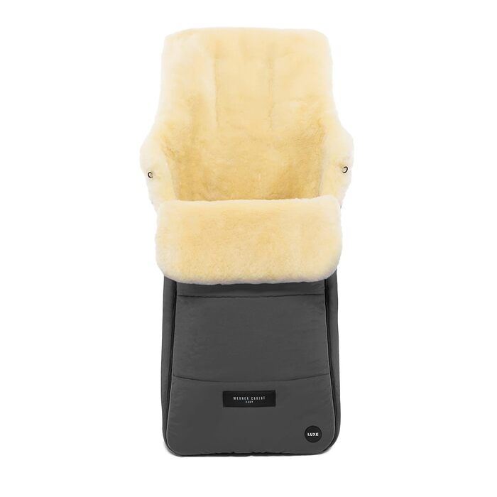 Муфта для ніг з овчини AROSA LUXE - повністю хутряна коляска, муфта для ніг (діти від 6 до 36 місяців), з медичного хутра, в кольо