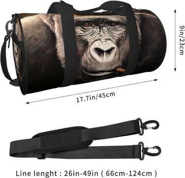 Спортивна сумка Мавпа з сигарою для фітнесу та спорту велика дорожня сумка для ночівок та вихідних для чоловіків та жінок