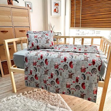 Комплекти постільної білизни mundolindo для хлопчиків та дівчаток, 100 бавовна, милий підодіяльник, лісові тварини, мила постільна