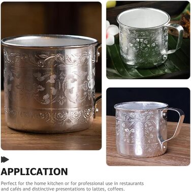 Вінтажна олов&39яна кружка VANZACK з 5 предметів та ручкою, ретро-чашки для пива та коктейлів, креативний та стильний дизайн для дому та.