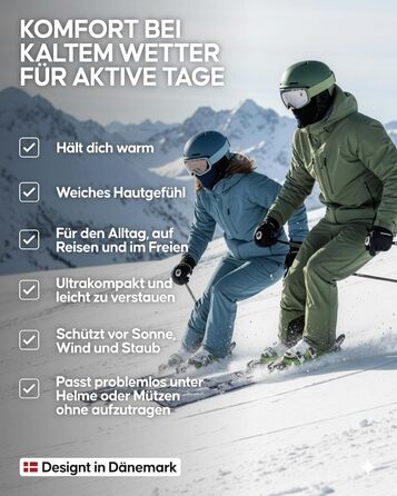 Балаклава DANISH ENDURANCE 100 мериносова, функціональна балаклава, легка лижна маска для холодної погоди, велосипедна кепка під шолом, унісекс, для чоловіків та жінок, розмір L-XL, чорний