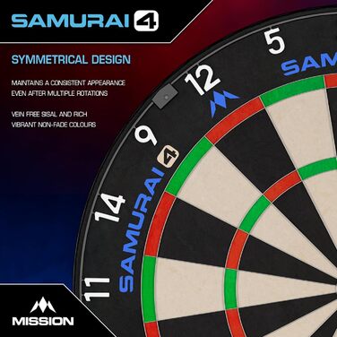 Місія Дартс Самурай 4 Професійний дротик зі щетиною Ніжовий дріт Видання Білий павук