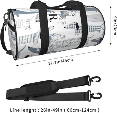Містка дорожня сумка для подорожей, легка та довговічна, чудовий подарунок для походів, відпустки, ділових поїздок та іншого, з милим таксою, універсальний розмір