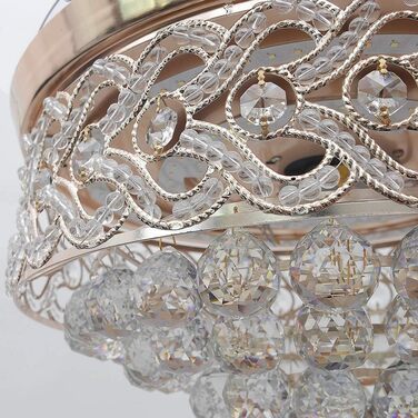 Безшумний стельовий вентилятор кришталевий стельовий вентилятор з підсвічуванням, висувна, невидима люстра, стельовий вентилятор з