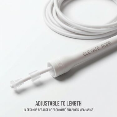 Професійна скакалка з міцного ПВХ з нейлоновою серцевиною - 5 мм - Максимальна довжина 3 метри - Надзвичайно міцні ручки, чорний/білий