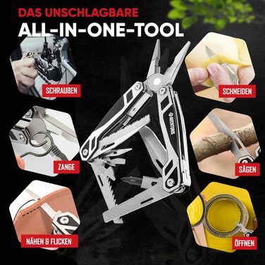 Багатофункціональний інструмент AVENTURIS з нержавіючої сталі з 21 функцією. Багатофункціональний інструмент Гаджет для чоловіків,