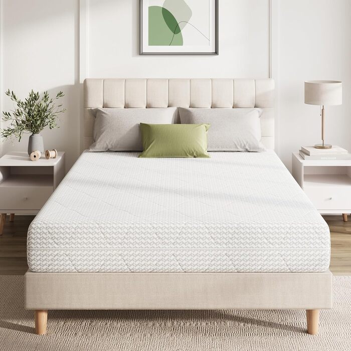 Матрац Novilla 90x200 см 7-зонний пружинний матрац з кишеньковою структурою Жорсткість H3 Сертифіковано Oeko-Tex Пружинний сердечник з кишеньковою структурою з комфортною піною по всьому периметру та дихаючим чохлом Висота матраца 20 см 90 x 200 см 20 см