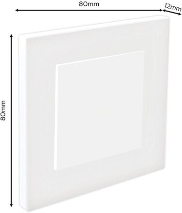 Світлодіодний світильник для сходів LongLife 230 В Сходинка Квадрат Білий - Нижня частина Колір світла Теплий білий 3000K 1,5 Вт О