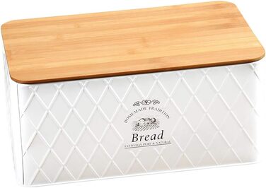 Хлібниця з жерсті та бамбука в стилі кантрі/зберігання хліба/Коллекція кантрі, 32 х 15 х 21 см, 1804563