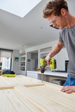 Акумуляторний ударний дриль RYOBI 18 В ONE R18PD2-242S (2-швидкісний редуктор, макс. крутний момент 40 Нм, рівнів крутного моменту