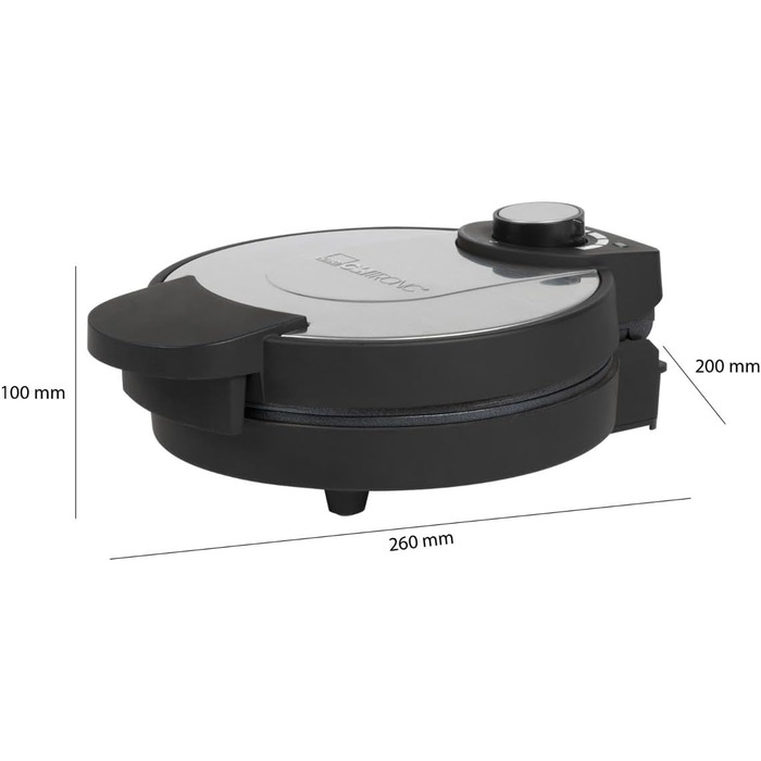 Клатронні вафельниці з антипригарною поверхнею для випікання Ø 18 см Вафельниця у формі серця Плавне регулювання ступеня підрум'янювання та випікання світлофора Вафельниця з інкрустацією з нержавіючої сталі 1000 Вт WA 3492