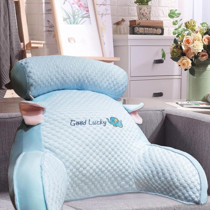 Звичайна мила подушка для читання Ice Silk, подушка для спини з підлокітниками, подушка для читання для ліжка та дивана, подушка для спинки крісла з підлокітниками та опорою для спини, подарункові подушки для чоловіка та хлопця розміром D 705025 см