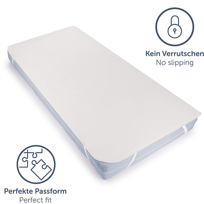 Наматрацник Blumtal Premium Molton 90 x 200 см з 100 бавовни в комплекті 2 шт. и - сертифікований Oeko-Tex наматрацник 90x200 см -