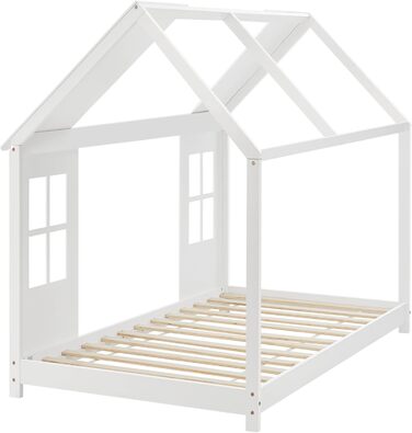Дитяче ліжко Tostedt Ліжко-будиночок Молодіжне ліжко Ліжко-будиночок Ігрове ліжко Напіввідкритий дизайн Ліжко Монтессорі з масиву