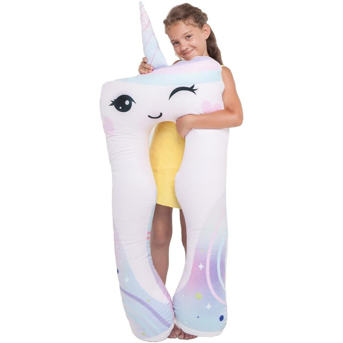 Комфортна подушка для здоров'я дітей подушка для сну антистрес подушка для дітей з СДУГ (єдиноріг)