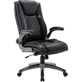 Ергономічне офісне крісло COLAMY Black-02 Classic, штучна шкіра, чорний